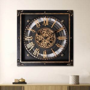 Journey of Hours Luxury Designer Wall Clocks for the Home With Moving Gear Mechanism Buy Wall Clock Online (Steel Body)